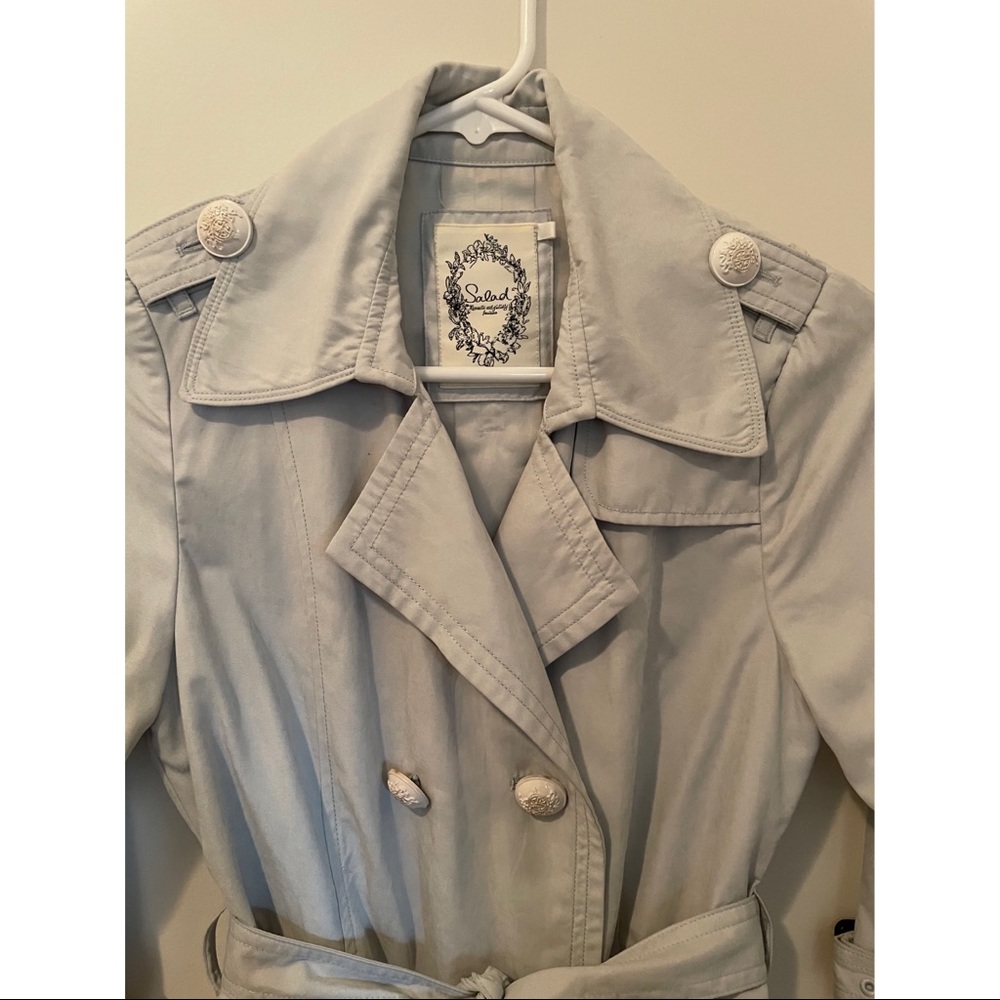 Light Blue Trench Coat - Picture 3 of 7